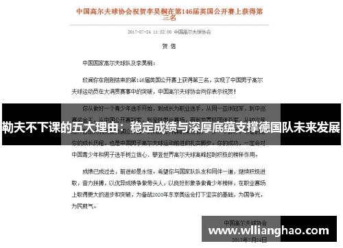 勒夫不下课的五大理由:稳定成绩与深厚底蕴支撑德国队未来发展 勒夫不下课的五大理由:稳定成绩与深厚底蕴支撑德国队未来发展